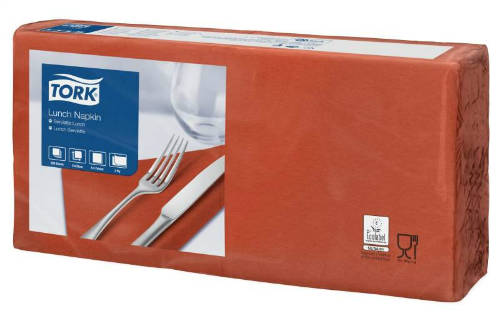 Tork terrakotta Lunch szalvéta 200 db/csomag
