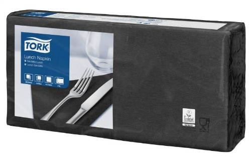 Tork fekete Lunch szalvéta 200 db/csomag