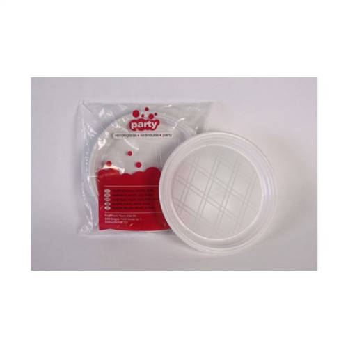 Műanyag tányér fehér 22 cm 20 db/csomag