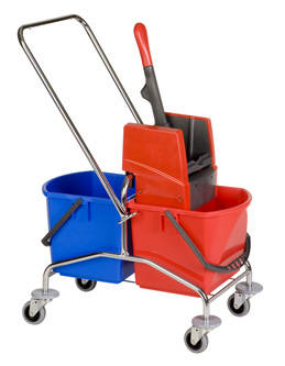 Mistral 2x17 l felmosókocsi, krómozott