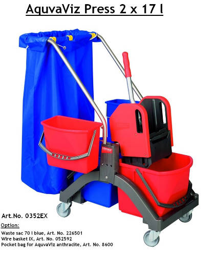 AquvaVIZ Press takarítókocsi