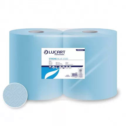 Lucart Strong Blue 3500 ipari törlőkendő 3 rétegű, 2x500 lap/karton