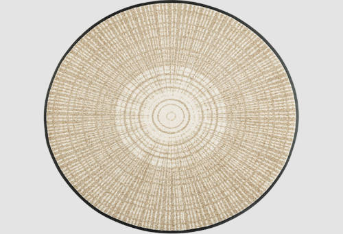 Wash & Dry Design Cascara Beige kör alakú mosható szőnyeg 85x85 cm