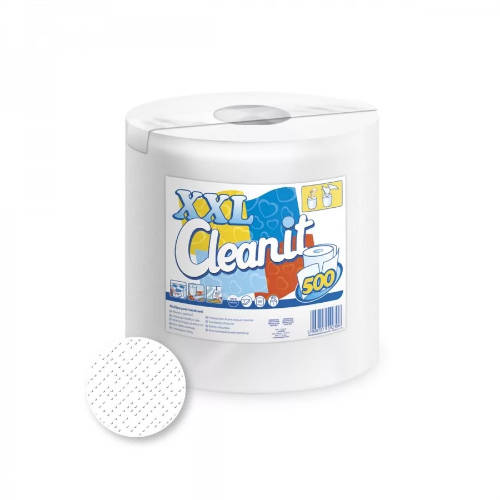 Lucart Cleanit XXL 500 lapos konyhai papírtörlő 2 rétegű cellulóz, 105 méter/tekercs