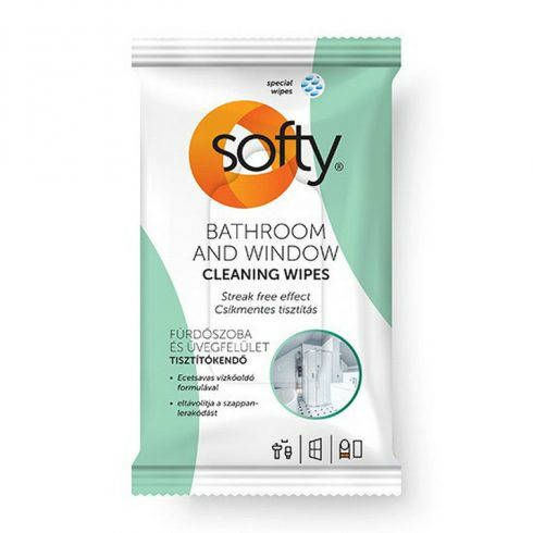 Softy fürdőszoba és üvegfelület tisztítókendő 40 darabos