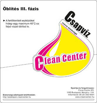 Öblítés III. fázis kísérőmatrica