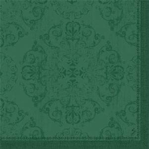 Dunilin textilhatású szalvéta 40x40 cm Opulent Dark Green 45 db/csomag