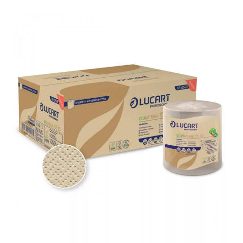 Lucart ECO Natural Cardboard Core tekercses törlő 2 rétegű 155 m 6 tekercs/karton