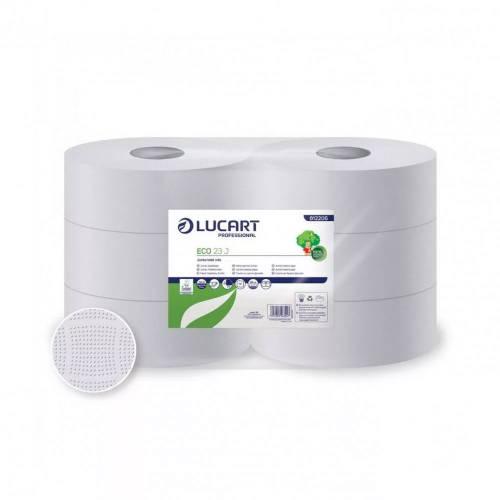 Lucart Eco 23 J toalettpapír, 2 rétegű, fehér, 6x165 méter/karton