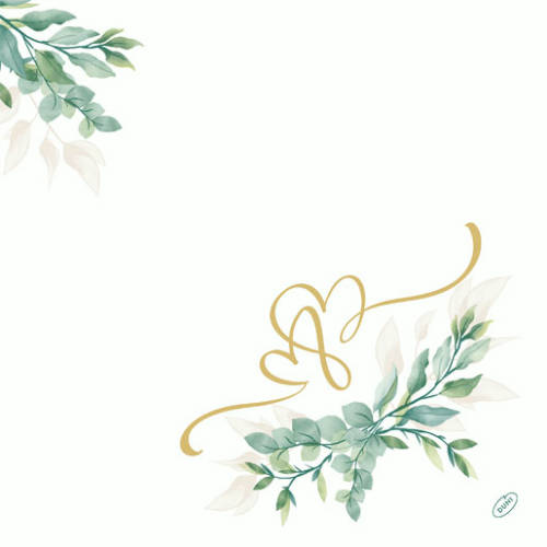 Dunilin textilhatású szalvéta 40x40 cm Love Hearts 45 db/csomag