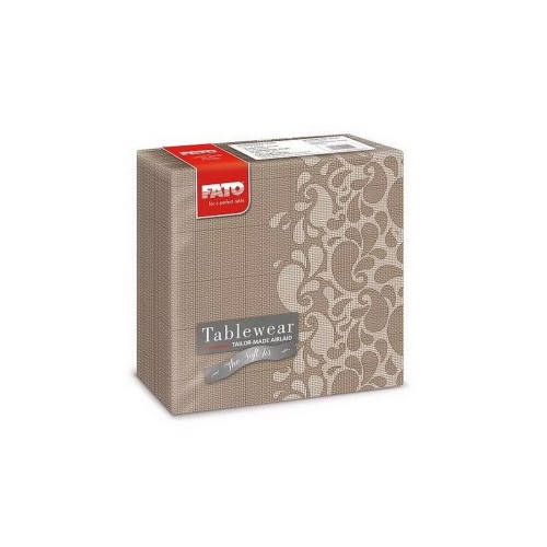 Fato Drops Mogyoró textilhatású szalvéta 40x40 cm 50 db/csomag