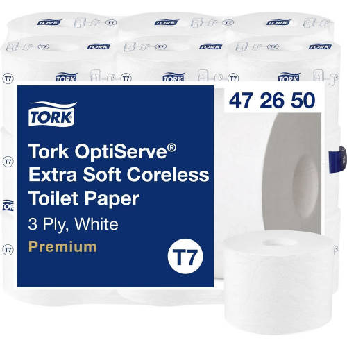 Tork Extra Soft belsőmag nélküli Mid-size toalettpapír 18x550 lap (63,25 m/tek)/karton