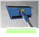 Duplex mop alváz tépőzárral, 30 cm glass